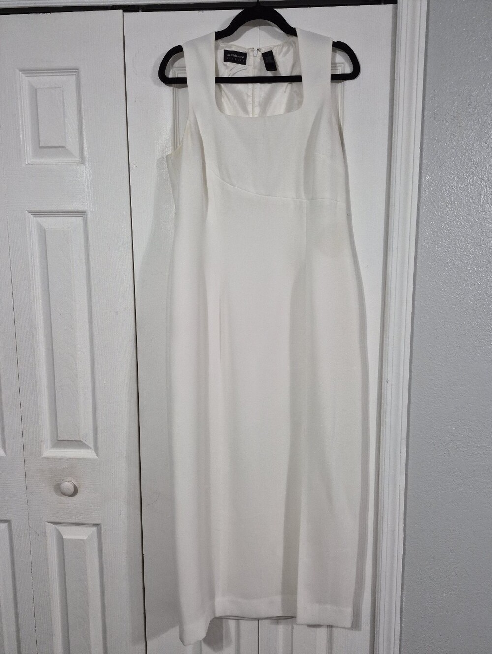 Vintage Romantic Liz Claiborne white shift dress
